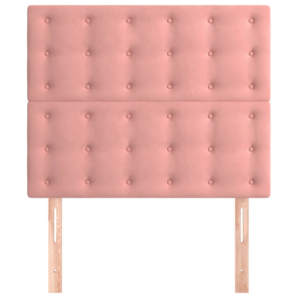 Hoofdborden 2 st 100x5x78/88 cm fluweel roze Hoofdborden en voetborden | Creëer jouw Trendy Thuis | Gratis bezorgd & Retour | Trendy.nl