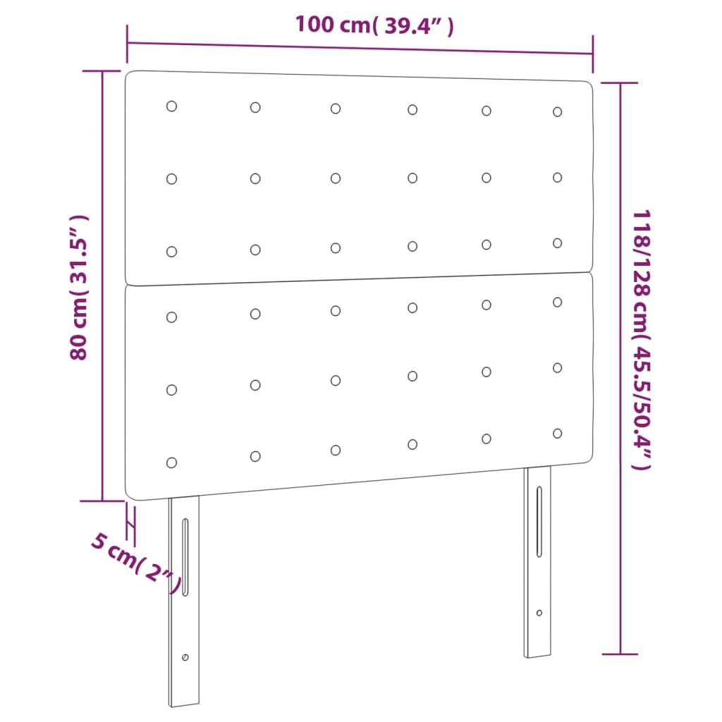 Hoofdborden 2 st 100x5x78/88 cm fluweel roze Hoofdborden en voetborden | Creëer jouw Trendy Thuis | Gratis bezorgd & Retour | Trendy.nl