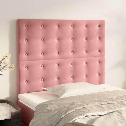 Hoofdborden 2 st 100x5x78/88 cm fluweel roze Hoofdborden en voetborden | Creëer jouw Trendy Thuis | Gratis bezorgd & Retour | Trendy.nl