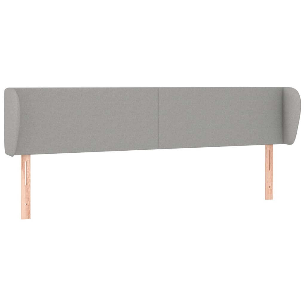 Hoofdbord met randen 163x23x78/88 cm stof lichtgrijs Hoofdborden en voetborden | Creëer jouw Trendy Thuis | Gratis bezorgd & Retour | Trendy.nl