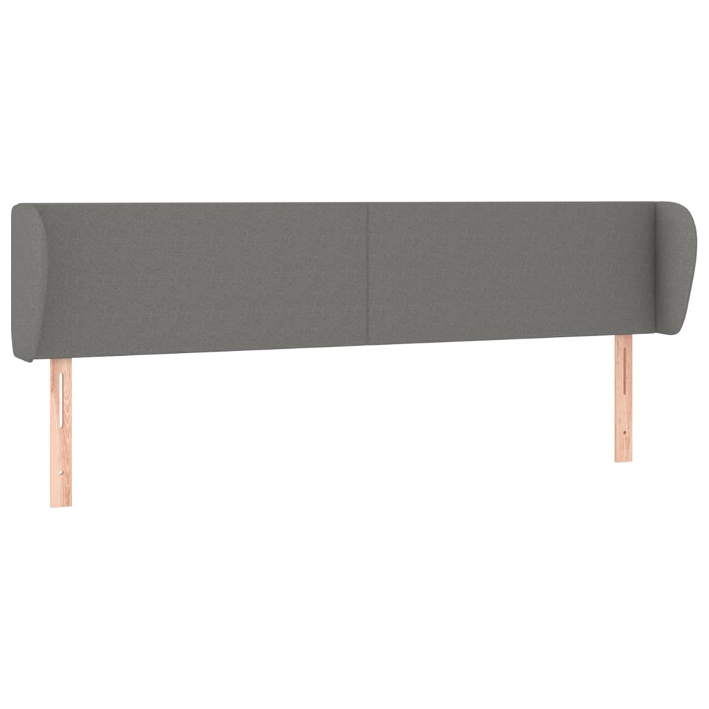 Hoofdbord met randen 163x23x78/88 cm stof donkergrijs Hoofdborden en voetborden | Creëer jouw Trendy Thuis | Gratis bezorgd & Retour | Trendy.nl