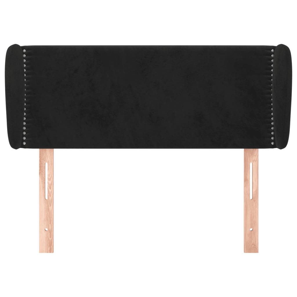 Hoofdbord met randen 93x23x78/88 cm fluweel zwart Hoofdborden en voetborden | Creëer jouw Trendy Thuis | Gratis bezorgd & Retour | Trendy.nl