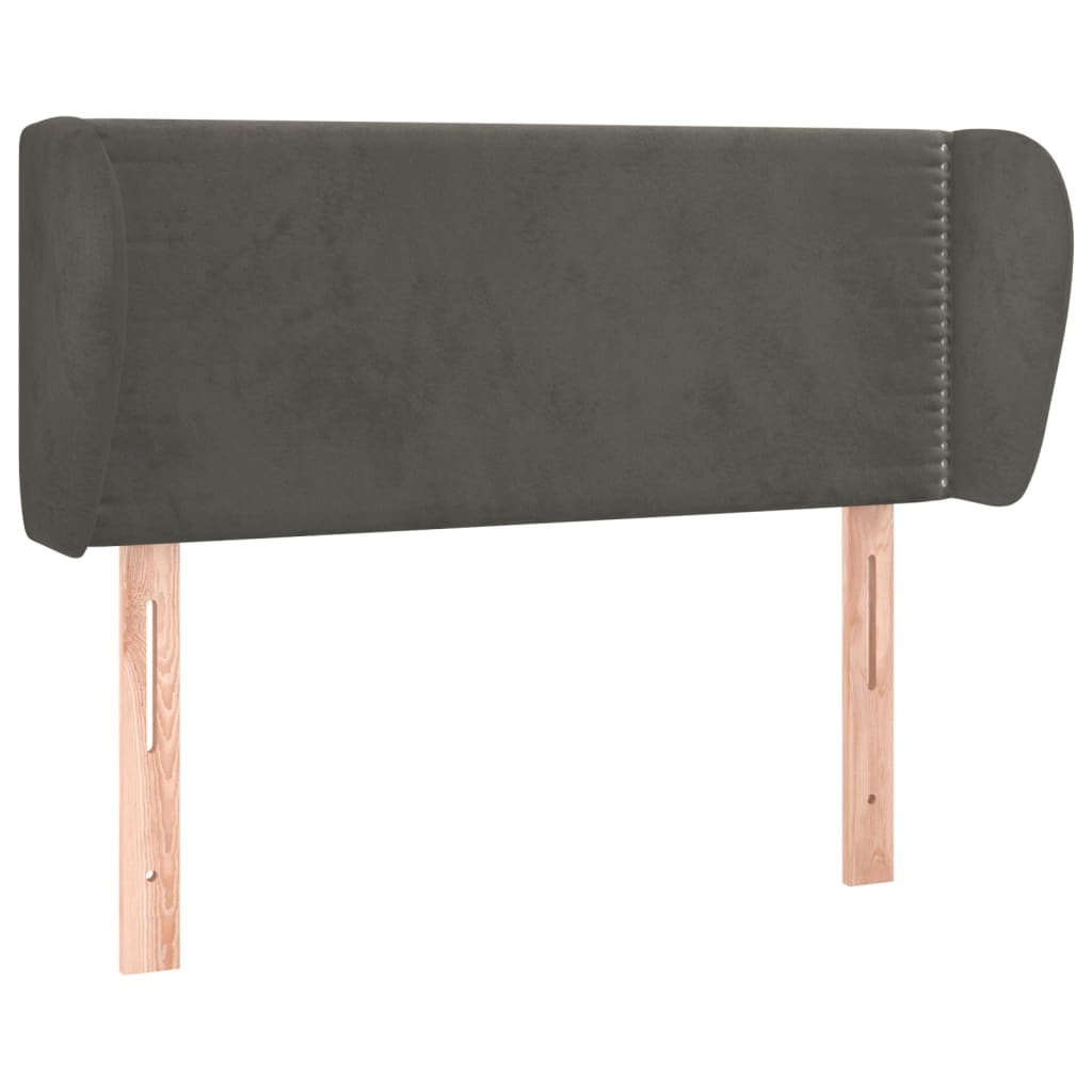 Hoofdbord met randen 103x23x78/88 cm fluweel donkergrijs Hoofdborden en voetborden | Creëer jouw Trendy Thuis | Gratis bezorgd & Retour | Trendy.nl