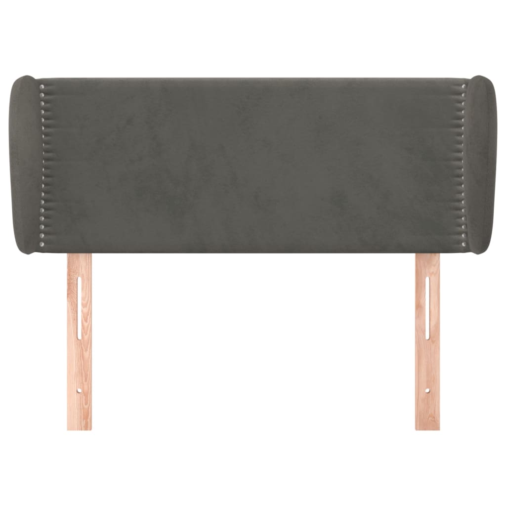 Hoofdbord met randen 103x23x78/88 cm fluweel donkergrijs Hoofdborden en voetborden | Creëer jouw Trendy Thuis | Gratis bezorgd & Retour | Trendy.nl