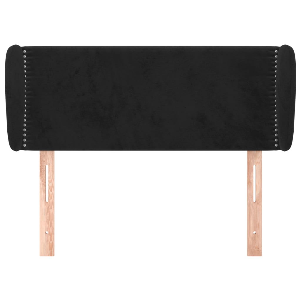 Hoofdbord met randen 103x23x78/88 cm fluweel zwart Hoofdborden en voetborden | Creëer jouw Trendy Thuis | Gratis bezorgd & Retour | Trendy.nl