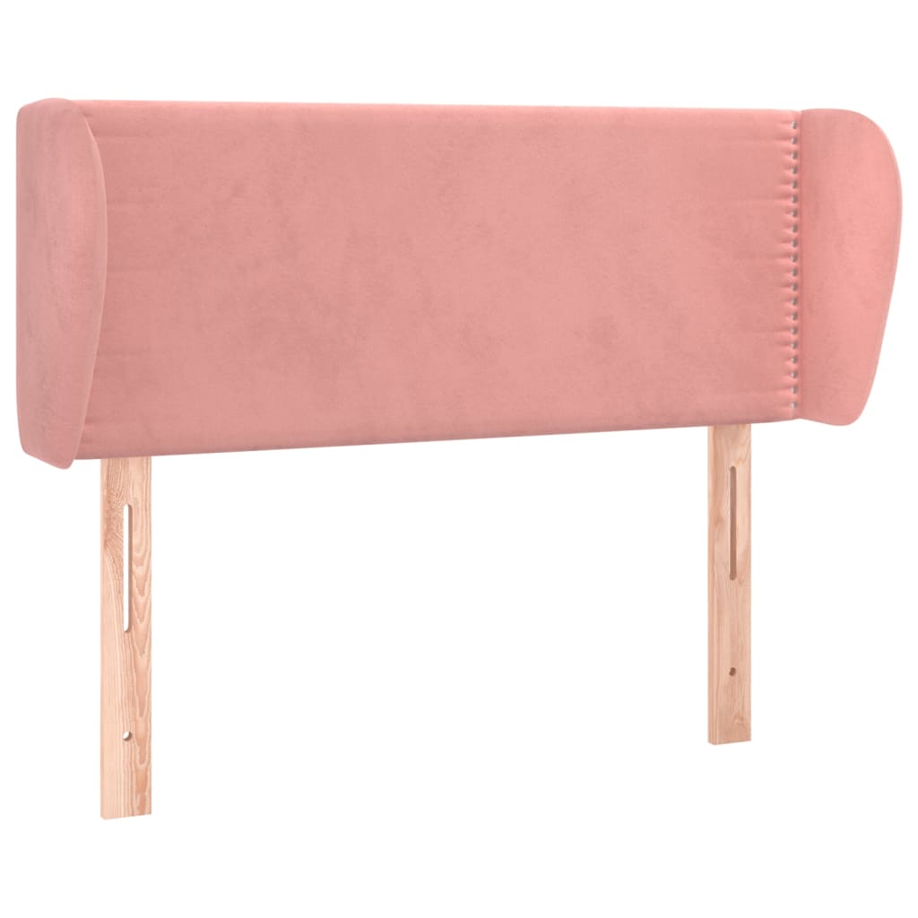 Hoofdbord met randen 103x23x78/88 cm fluweel roze Hoofdborden en voetborden | Creëer jouw Trendy Thuis | Gratis bezorgd & Retour | Trendy.nl