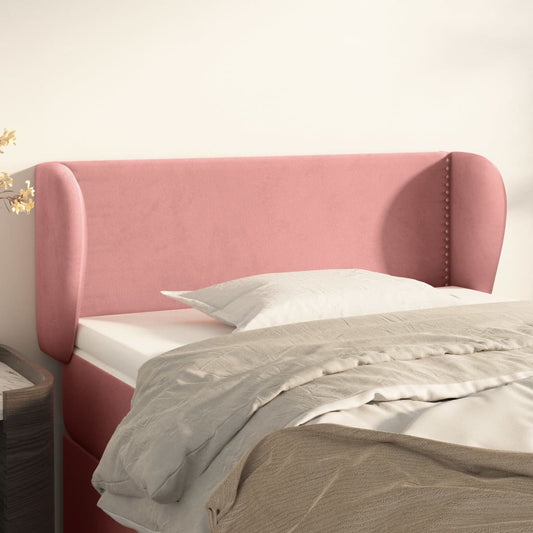 Hoofdbord met randen 103x23x78/88 cm fluweel roze Hoofdborden en voetborden | Creëer jouw Trendy Thuis | Gratis bezorgd & Retour | Trendy.nl