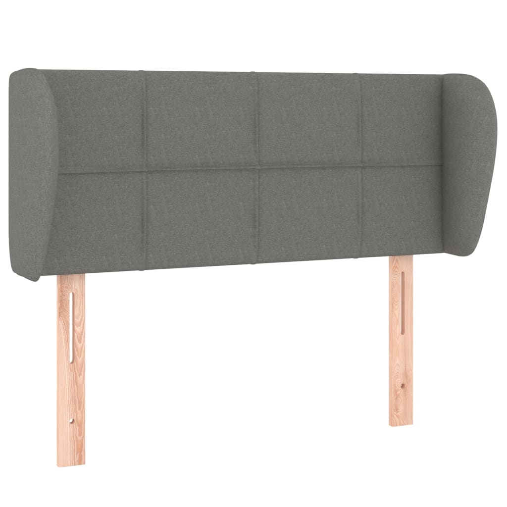 Hoofdbord met randen 93x23x78/88 cm stof donkergrijs Hoofdborden en voetborden | Creëer jouw Trendy Thuis | Gratis bezorgd & Retour | Trendy.nl