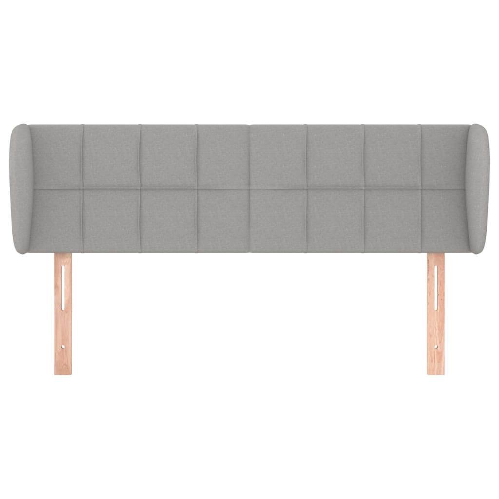 Hoofdbord met randen 147x23x78/88 cm stof lichtgrijs Hoofdborden en voetborden | Creëer jouw Trendy Thuis | Gratis bezorgd & Retour | Trendy.nl