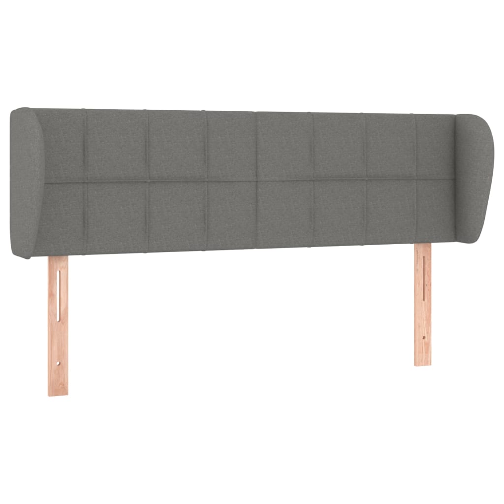 Hoofdbord met randen 147x23x78/88 cm stof donkergrijs Hoofdborden en voetborden | Creëer jouw Trendy Thuis | Gratis bezorgd & Retour | Trendy.nl