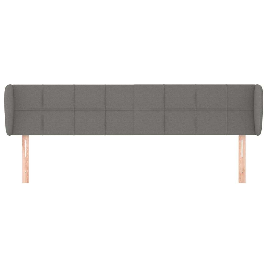 Hoofdbord met randen 183x23x78/88 cm stof donkergrijs Hoofdborden en voetborden | Creëer jouw Trendy Thuis | Gratis bezorgd & Retour | Trendy.nl