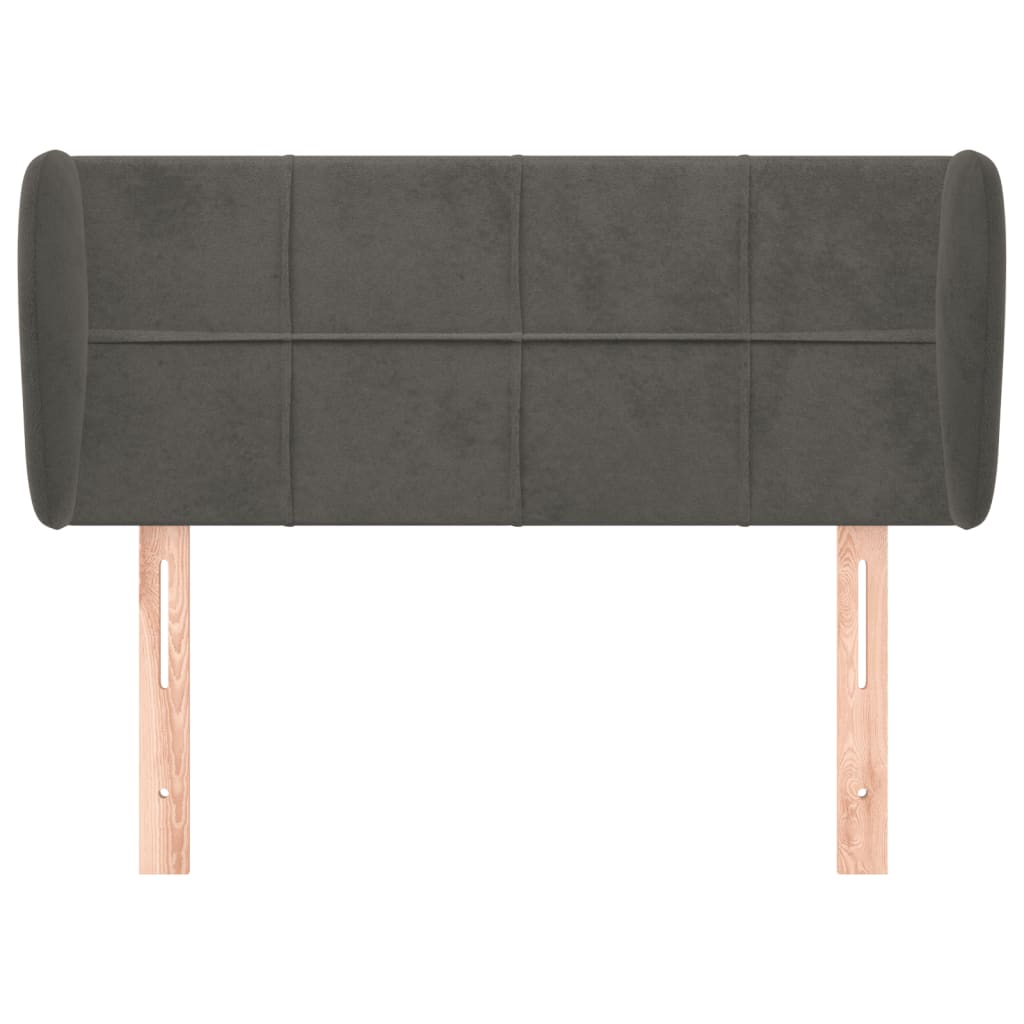 Hoofdbord met randen 93x23x78/88 cm fluweel donkergrijs Hoofdborden en voetborden | Creëer jouw Trendy Thuis | Gratis bezorgd & Retour | Trendy.nl