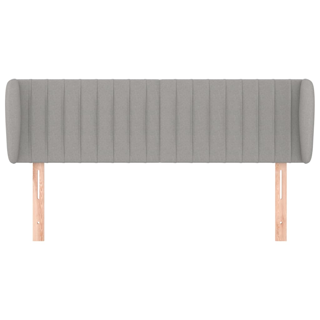 Hoofdbord met randen 147x23x78/88 cm stof lichtgrijs Hoofdborden en voetborden | Creëer jouw Trendy Thuis | Gratis bezorgd & Retour | Trendy.nl