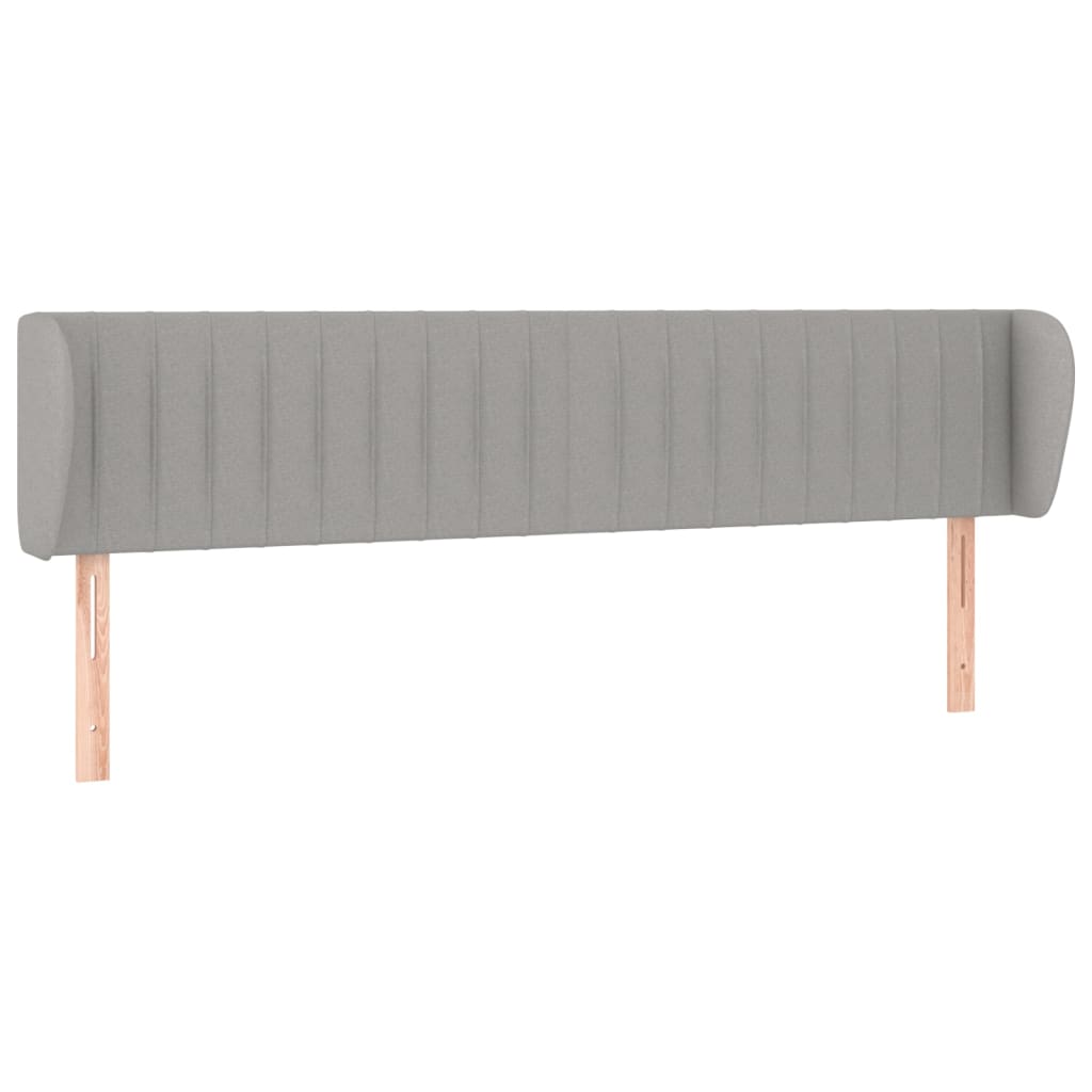 Hoofdbord met randen 183x23x78/88 cm stof lichtgrijs Hoofdborden en voetborden | Creëer jouw Trendy Thuis | Gratis bezorgd & Retour | Trendy.nl