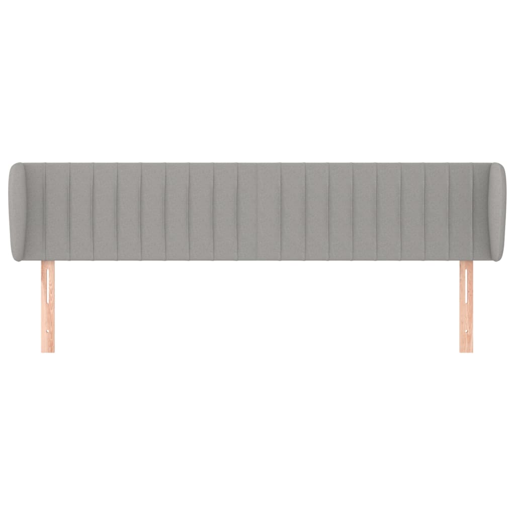 Hoofdbord met randen 183x23x78/88 cm stof lichtgrijs Hoofdborden en voetborden | Creëer jouw Trendy Thuis | Gratis bezorgd & Retour | Trendy.nl