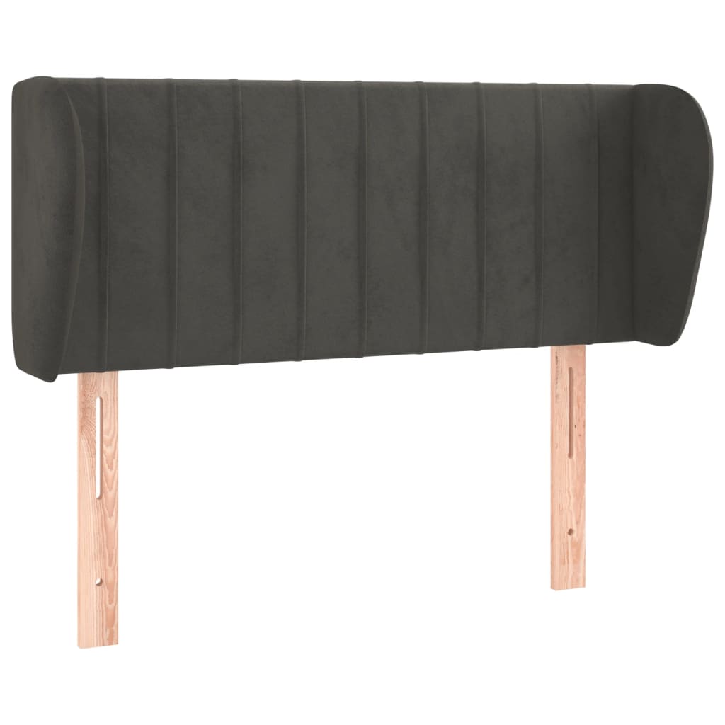 Hoofdbord met randen 103x23x78/88 cm fluweel donkergrijs Hoofdborden en voetborden | Creëer jouw Trendy Thuis | Gratis bezorgd & Retour | Trendy.nl