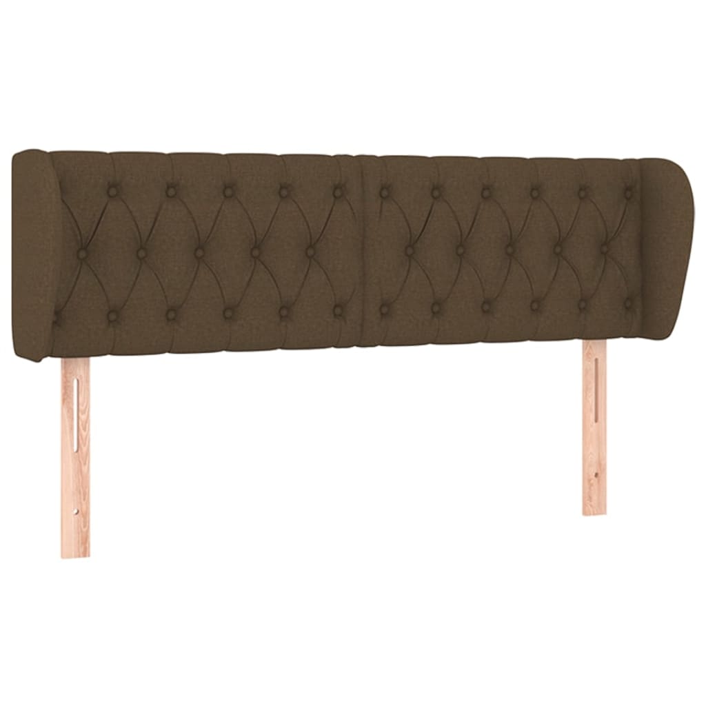 Hoofdbord met randen 163x23x78/88 cm stof donkerbruin Hoofdborden en voetborden | Creëer jouw Trendy Thuis | Gratis bezorgd & Retour | Trendy.nl