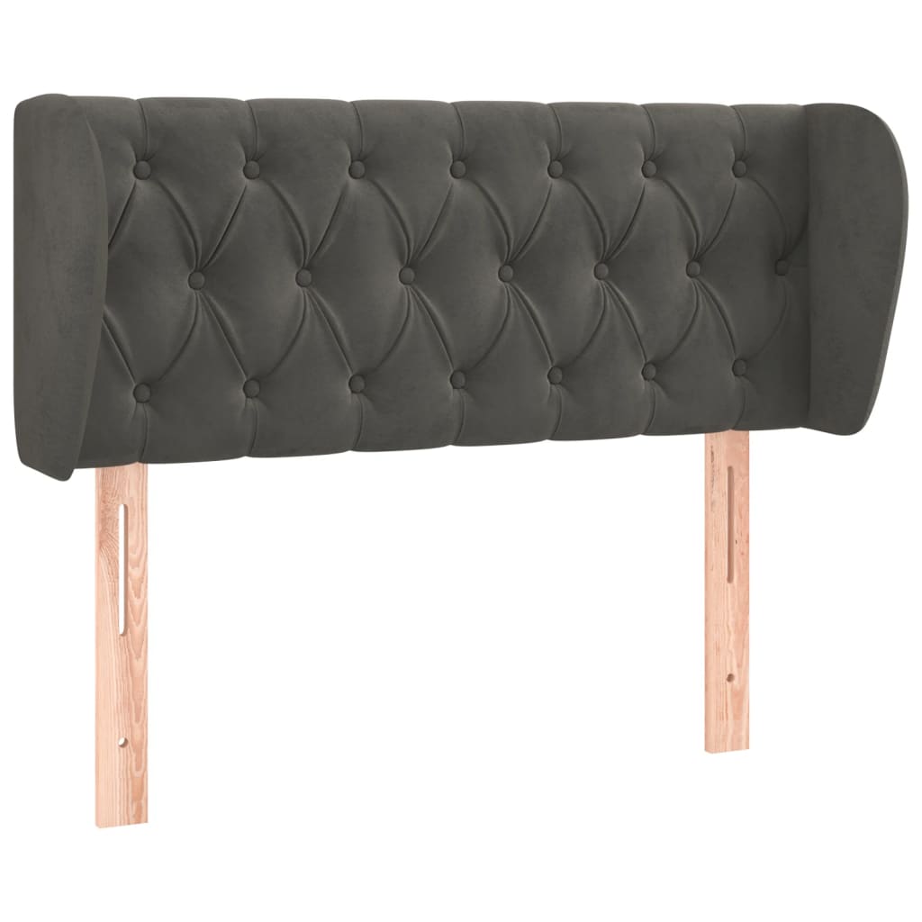 Hoofdbord met randen 103x23x78/88 cm fluweel donkergrijs Hoofdborden en voetborden | Creëer jouw Trendy Thuis | Gratis bezorgd & Retour | Trendy.nl