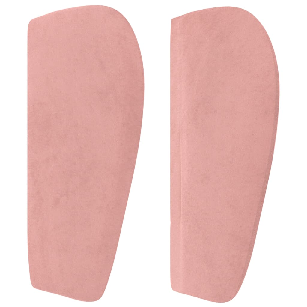 Hoofdbord met randen 203x23x78/88 cm fluweel roze Hoofdborden en voetborden | Creëer jouw Trendy Thuis | Gratis bezorgd & Retour | Trendy.nl