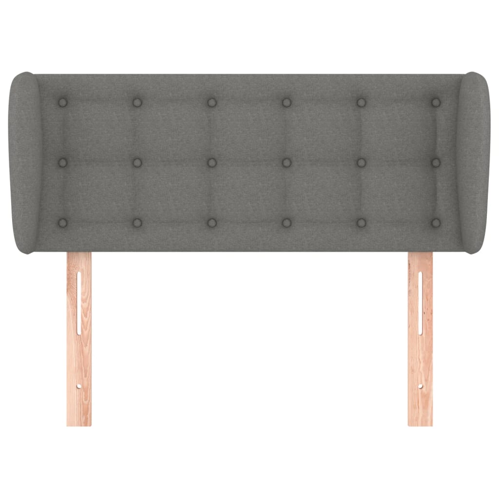 Hoofdbord met randen 93x23x78/88 cm stof donkergrijs Hoofdborden en voetborden | Creëer jouw Trendy Thuis | Gratis bezorgd & Retour | Trendy.nl