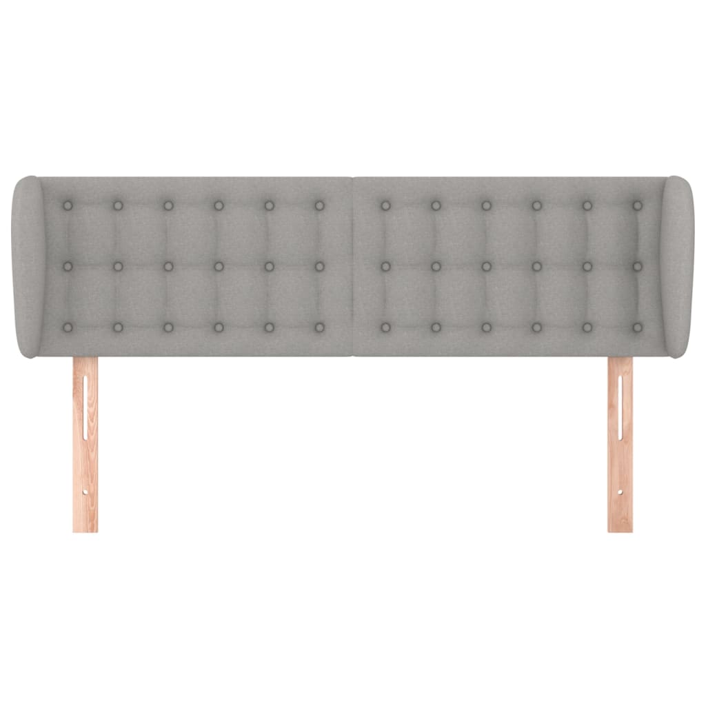 Hoofdbord met randen 147x23x78/88 cm stof lichtgrijs Hoofdborden en voetborden | Creëer jouw Trendy Thuis | Gratis bezorgd & Retour | Trendy.nl