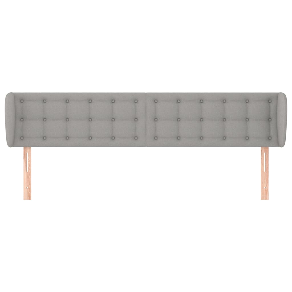 Hoofdbord met randen 163x23x78/88 cm stof lichtgrijs Hoofdborden en voetborden | Creëer jouw Trendy Thuis | Gratis bezorgd & Retour | Trendy.nl