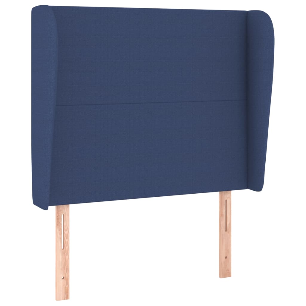 Hoofdbord met randen 83x23x118/128 cm stof blauw Hoofdborden en voetborden | Creëer jouw Trendy Thuis | Gratis bezorgd & Retour | Trendy.nl