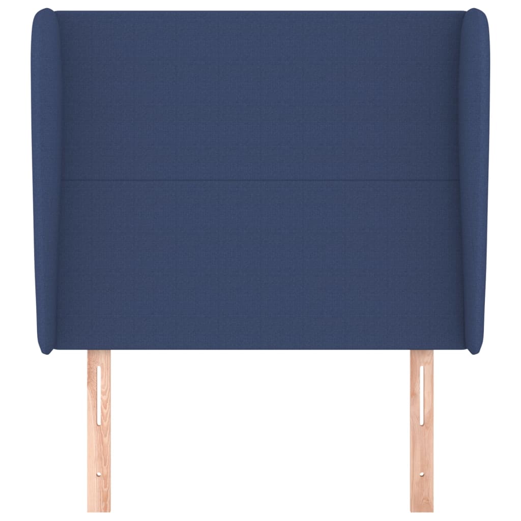 Hoofdbord met randen 83x23x118/128 cm stof blauw Hoofdborden en voetborden | Creëer jouw Trendy Thuis | Gratis bezorgd & Retour | Trendy.nl