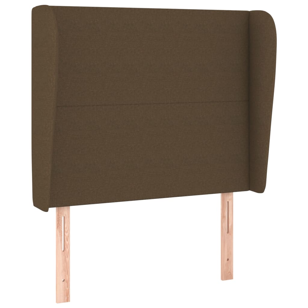 Hoofdbord met randen 103x23x118/128 cm stof donkerbruin Hoofdborden en voetborden | Creëer jouw Trendy Thuis | Gratis bezorgd & Retour | Trendy.nl