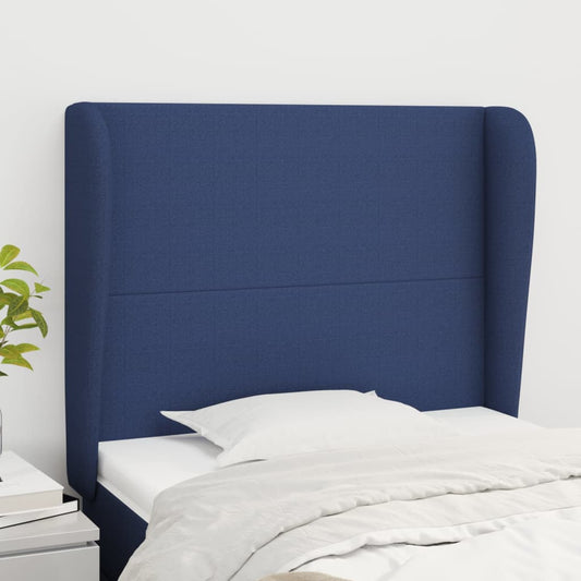 Hoofdbord met randen 103x23x118/128 cm stof blauw Hoofdborden en voetborden | Creëer jouw Trendy Thuis | Gratis bezorgd & Retour | Trendy.nl