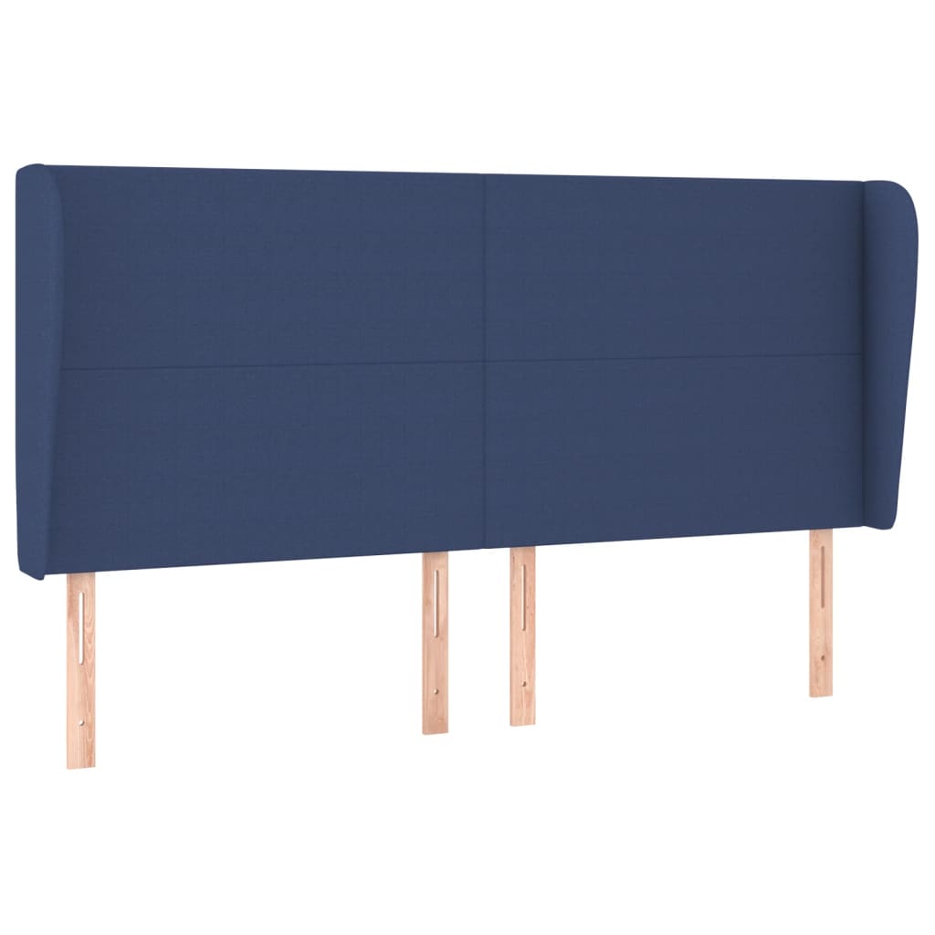 Hoofdbord met randen 183x23x118/128 cm stof blauw Hoofdborden en voetborden | Creëer jouw Trendy Thuis | Gratis bezorgd & Retour | Trendy.nl