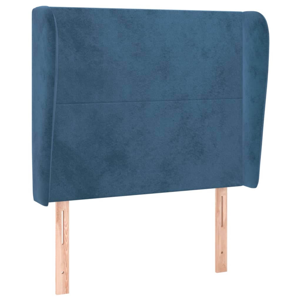 Hoofdbord met randen 103x23x118/128 cm fluweel donkerblauw Hoofdborden en voetborden | Creëer jouw Trendy Thuis | Gratis bezorgd & Retour | Trendy.nl