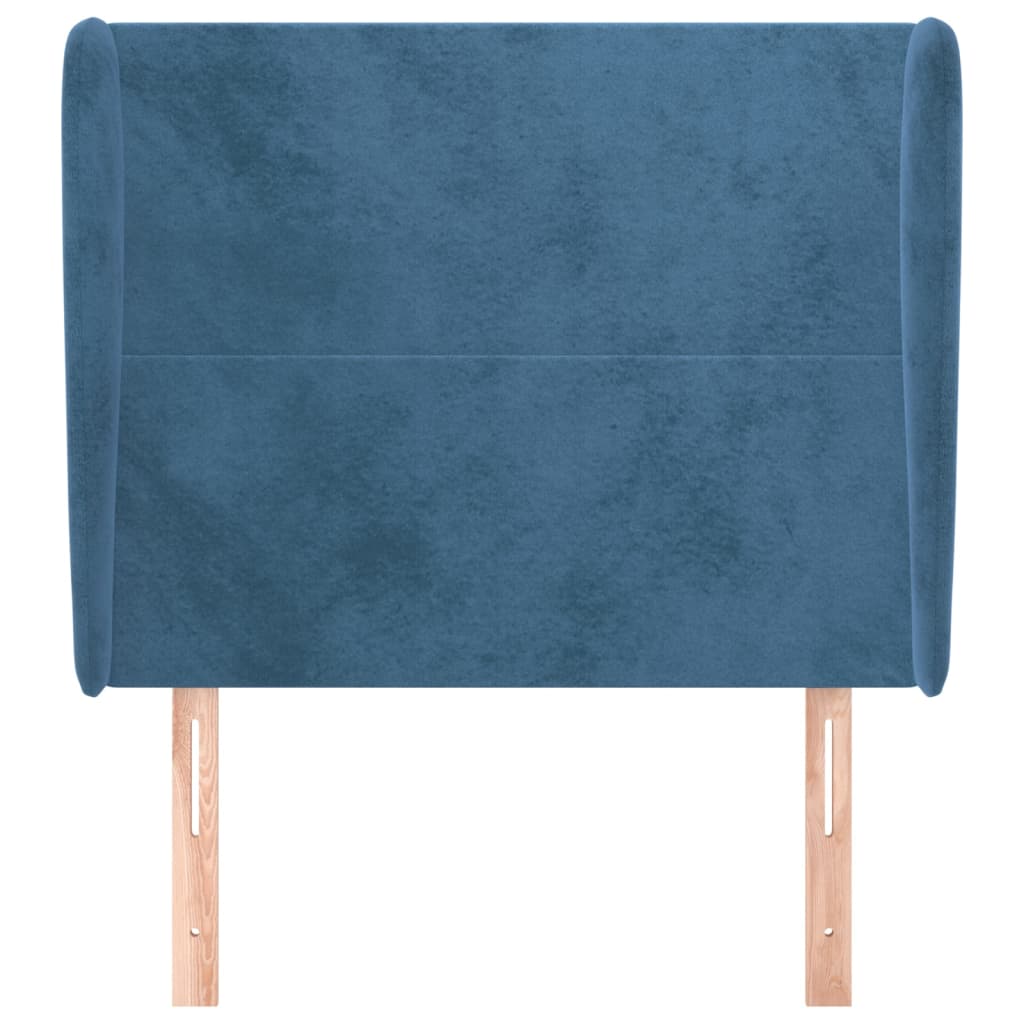 Hoofdbord met randen 103x23x118/128 cm fluweel donkerblauw Hoofdborden en voetborden | Creëer jouw Trendy Thuis | Gratis bezorgd & Retour | Trendy.nl