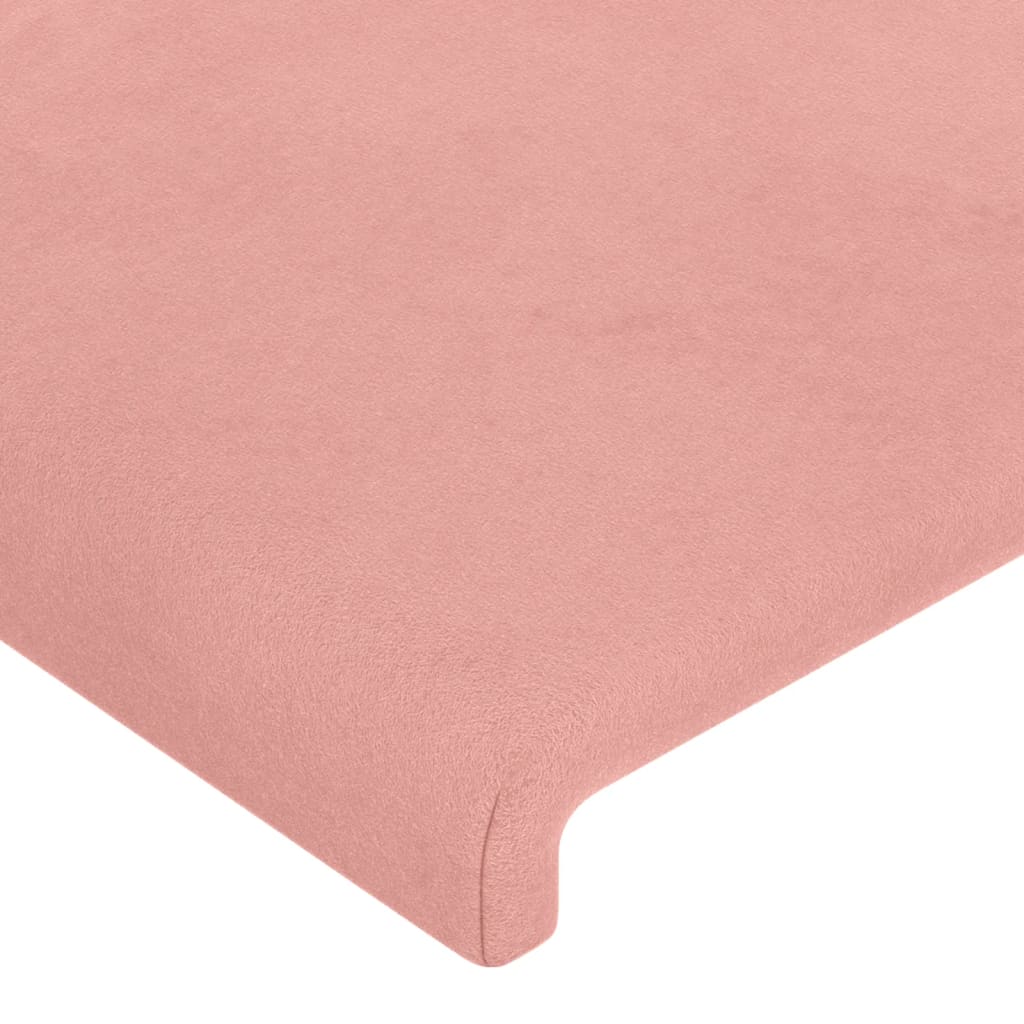 Hoofdbord met randen 183x23x118/128 cm fluweel roze Hoofdborden en voetborden | Creëer jouw Trendy Thuis | Gratis bezorgd & Retour | Trendy.nl