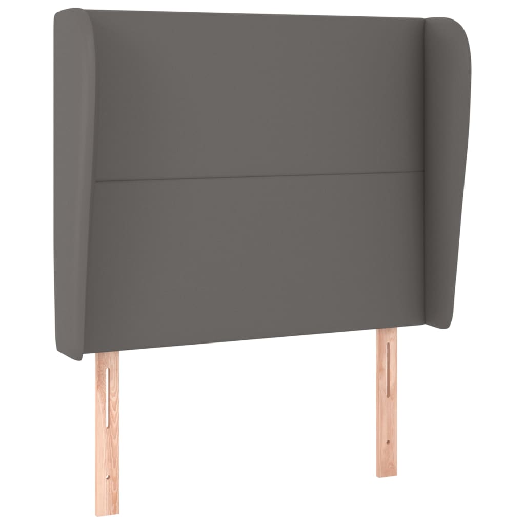 Hoofdbord met randen 93x23x118/128 cm kunstleer grijs Hoofdborden en voetborden | Creëer jouw Trendy Thuis | Gratis bezorgd & Retour | Trendy.nl