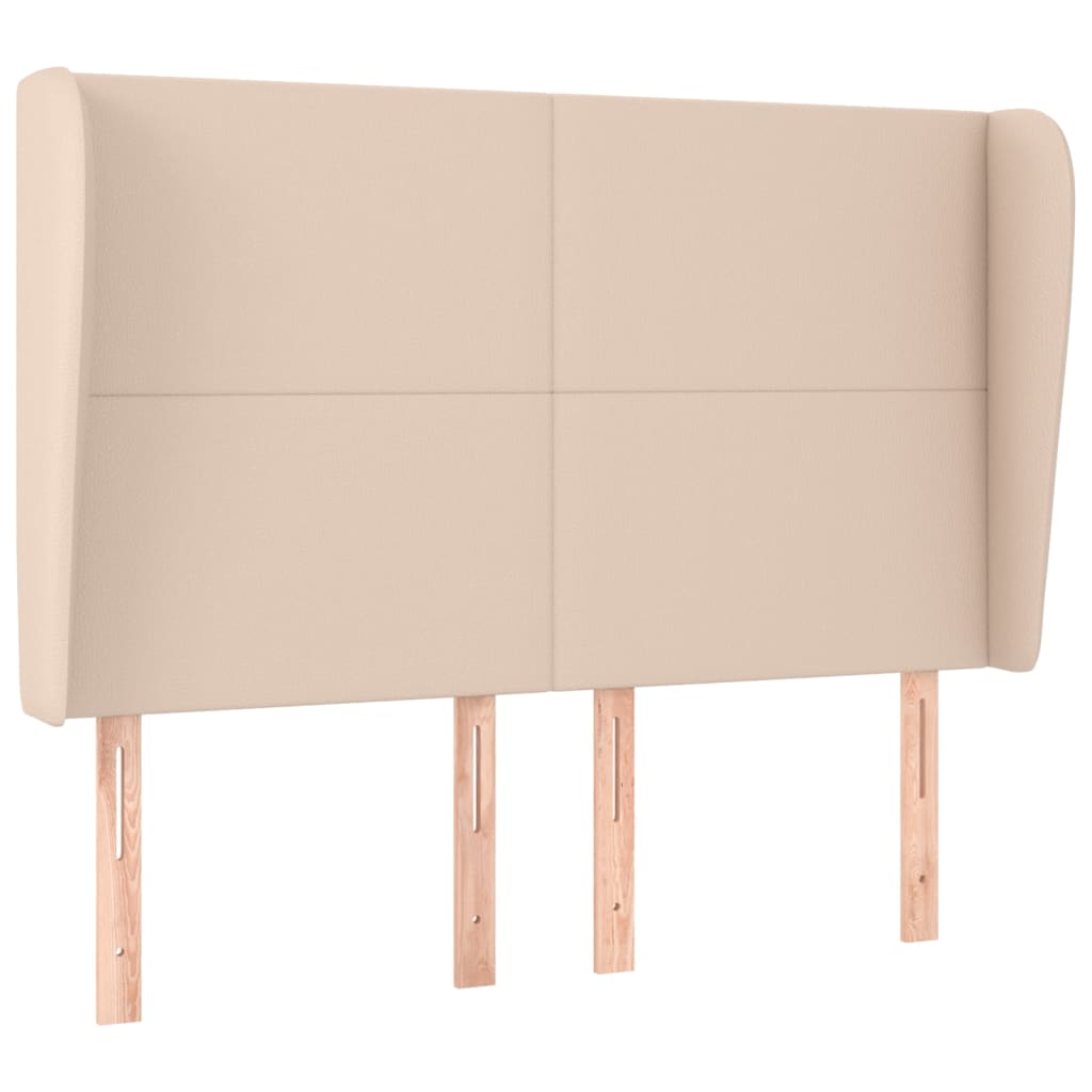 Hoofdbord met randen 147x23x118/128cm kunstleer cappuccinokleur Hoofdborden en voetborden | Creëer jouw Trendy Thuis | Gratis bezorgd & Retour | Trendy.nl