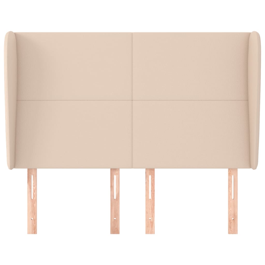 Hoofdbord met randen 147x23x118/128cm kunstleer cappuccinokleur Hoofdborden en voetborden | Creëer jouw Trendy Thuis | Gratis bezorgd & Retour | Trendy.nl