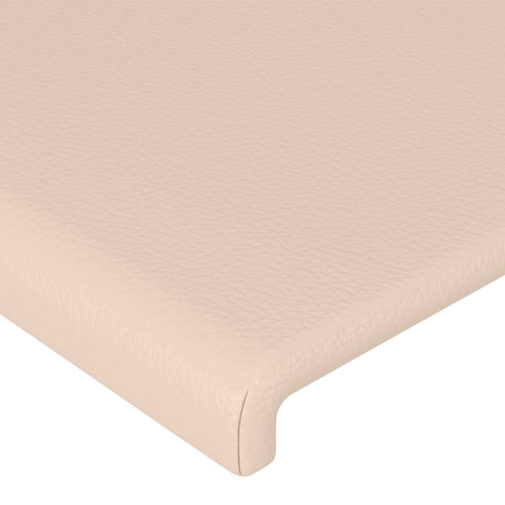 Hoofdbord met randen 147x23x118/128cm kunstleer cappuccinokleur Hoofdborden en voetborden | Creëer jouw Trendy Thuis | Gratis bezorgd & Retour | Trendy.nl