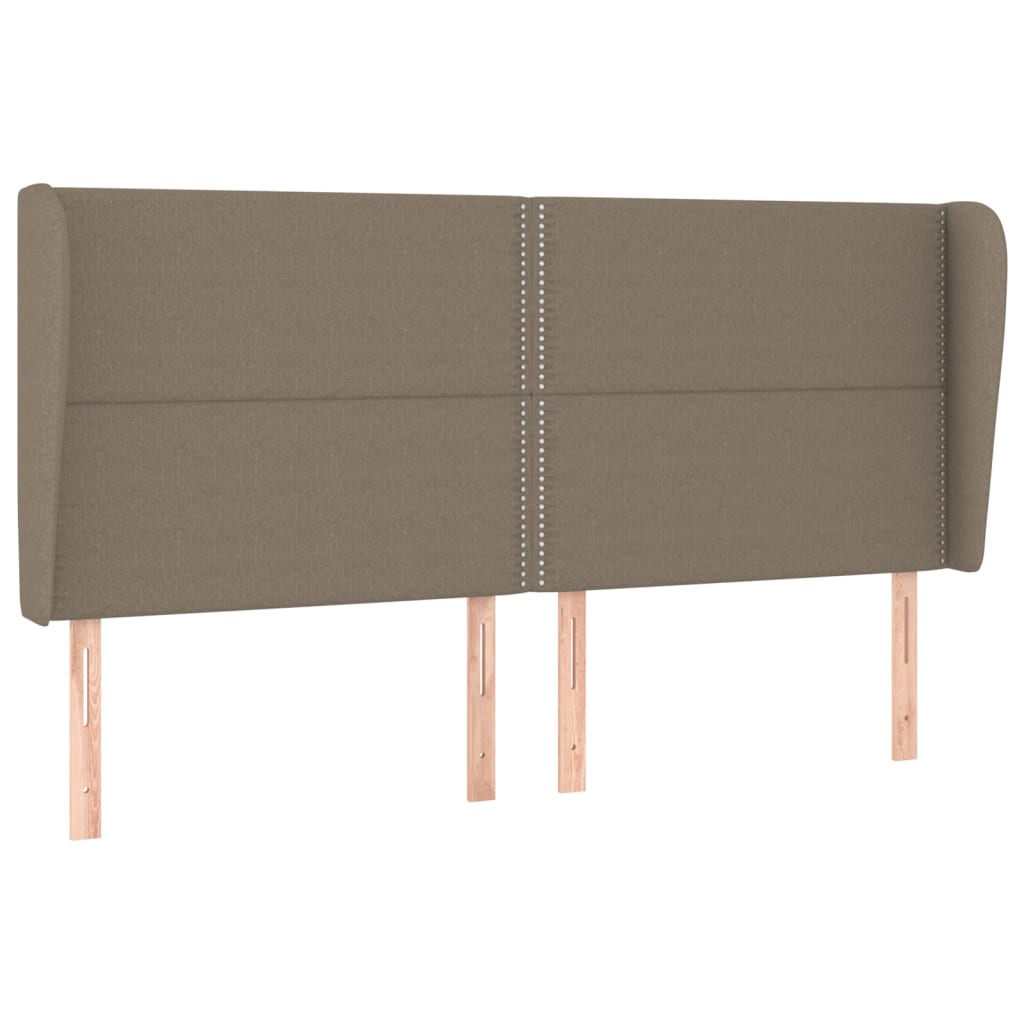 Hoofdbord met randen 183x23x118/128 cm stof taupe Hoofdborden en voetborden | Creëer jouw Trendy Thuis | Gratis bezorgd & Retour | Trendy.nl