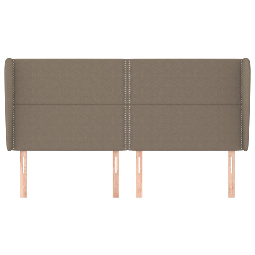 Hoofdbord met randen 183x23x118/128 cm stof taupe Hoofdborden en voetborden | Creëer jouw Trendy Thuis | Gratis bezorgd & Retour | Trendy.nl