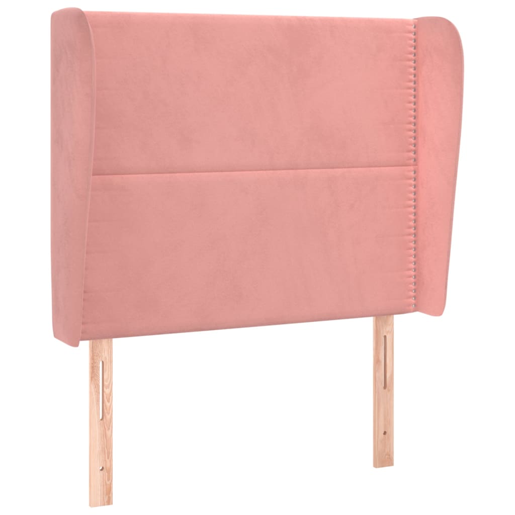 Hoofdbord met randen 83x23x118/128 cm fluweel roze Hoofdborden en voetborden | Creëer jouw Trendy Thuis | Gratis bezorgd & Retour | Trendy.nl