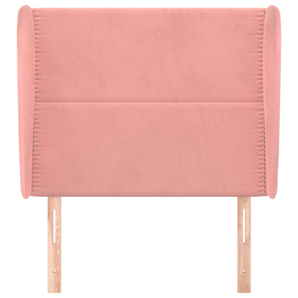 Hoofdbord met randen 83x23x118/128 cm fluweel roze Hoofdborden en voetborden | Creëer jouw Trendy Thuis | Gratis bezorgd & Retour | Trendy.nl