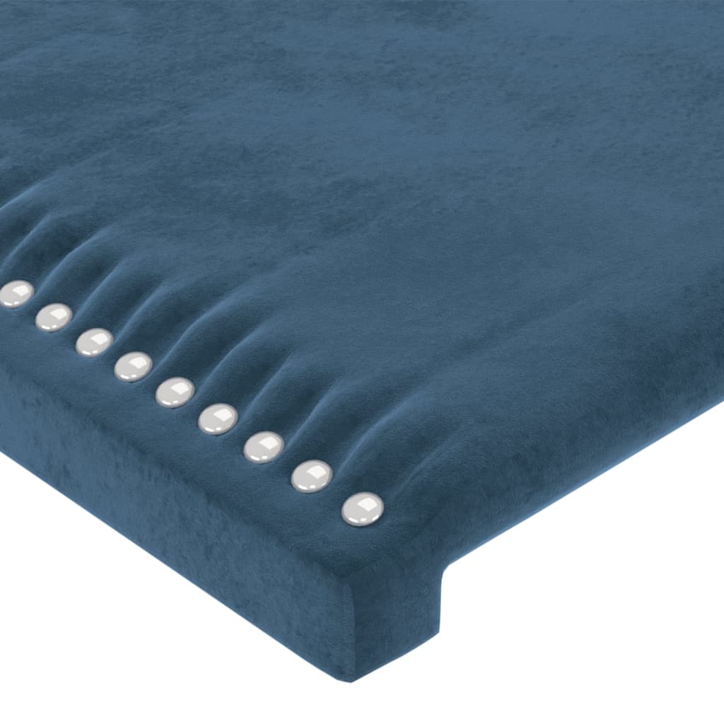 Hoofdbord met randen 163x23x118/128 cm fluweel donkerblauw Hoofdborden en voetborden | Creëer jouw Trendy Thuis | Gratis bezorgd & Retour | Trendy.nl