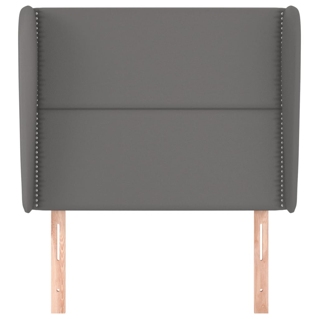 Hoofdbord met randen 93x23x118/128 cm kunstleer grijs Hoofdborden en voetborden | Creëer jouw Trendy Thuis | Gratis bezorgd & Retour | Trendy.nl