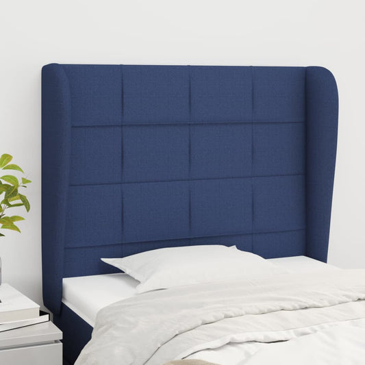 Hoofdbord met randen 103x23x118/128 cm stof blauw Hoofdborden en voetborden | Creëer jouw Trendy Thuis | Gratis bezorgd & Retour | Trendy.nl