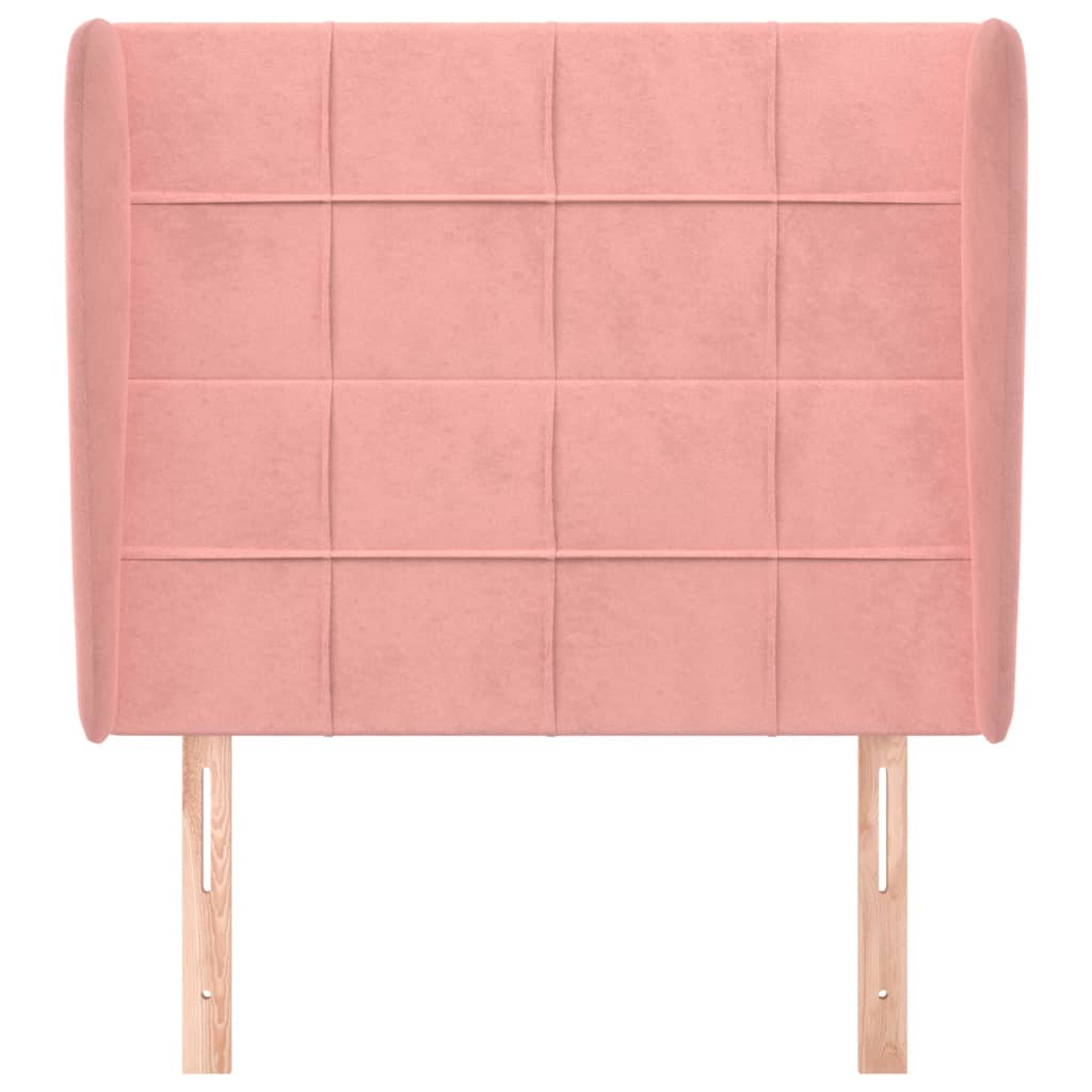 Hoofdbord met randen 83x23x118/128 cm fluweel roze Hoofdborden en voetborden | Creëer jouw Trendy Thuis | Gratis bezorgd & Retour | Trendy.nl