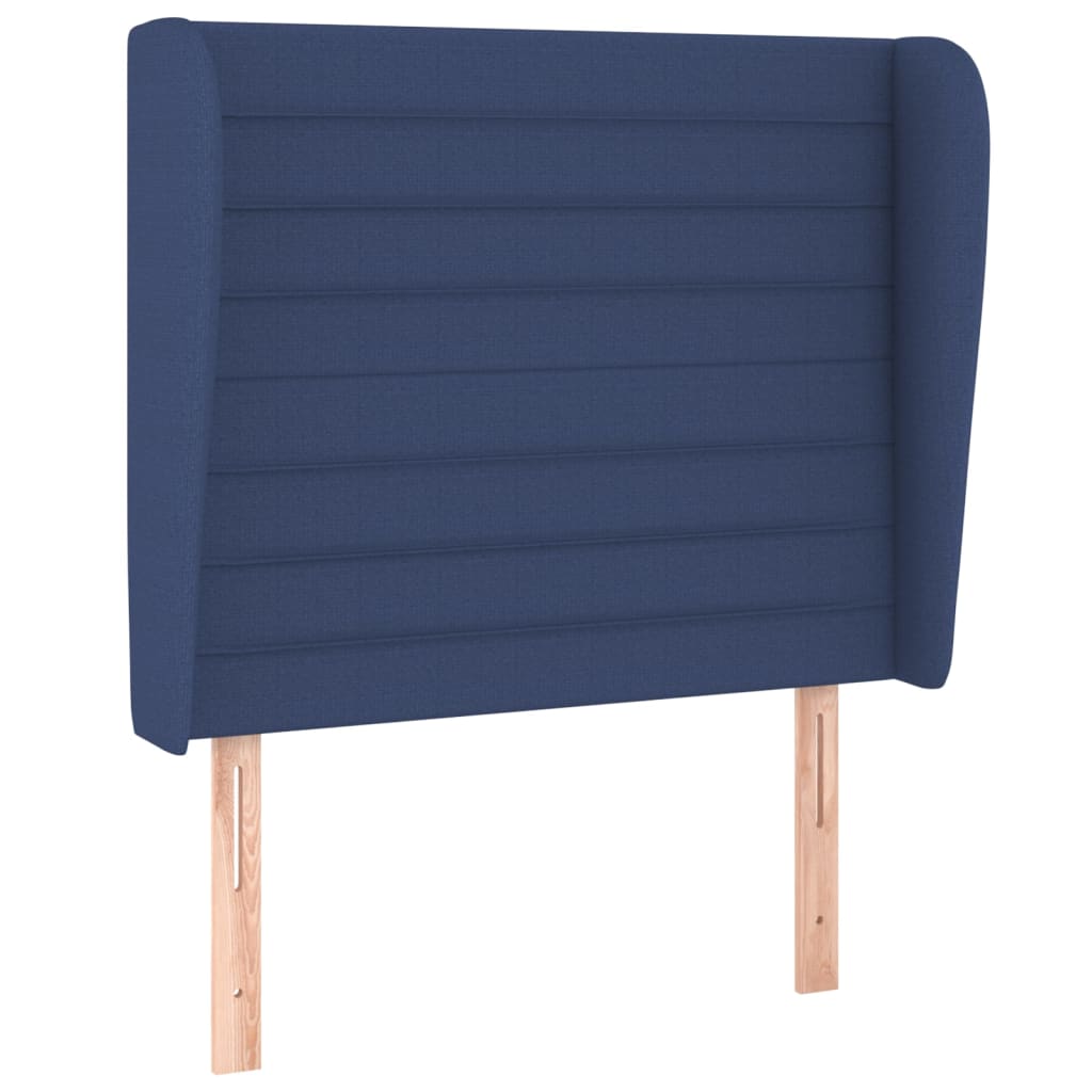 Hoofdbord met randen 103x23x118/128 cm stof blauw Hoofdborden en voetborden | Creëer jouw Trendy Thuis | Gratis bezorgd & Retour | Trendy.nl