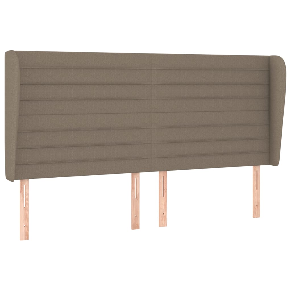 Hoofdbord met randen 203x23x118/128 cm stof taupe Hoofdborden en voetborden | Creëer jouw Trendy Thuis | Gratis bezorgd & Retour | Trendy.nl