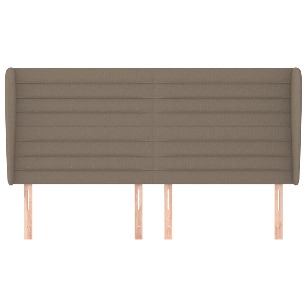 Hoofdbord met randen 203x23x118/128 cm stof taupe Hoofdborden en voetborden | Creëer jouw Trendy Thuis | Gratis bezorgd & Retour | Trendy.nl