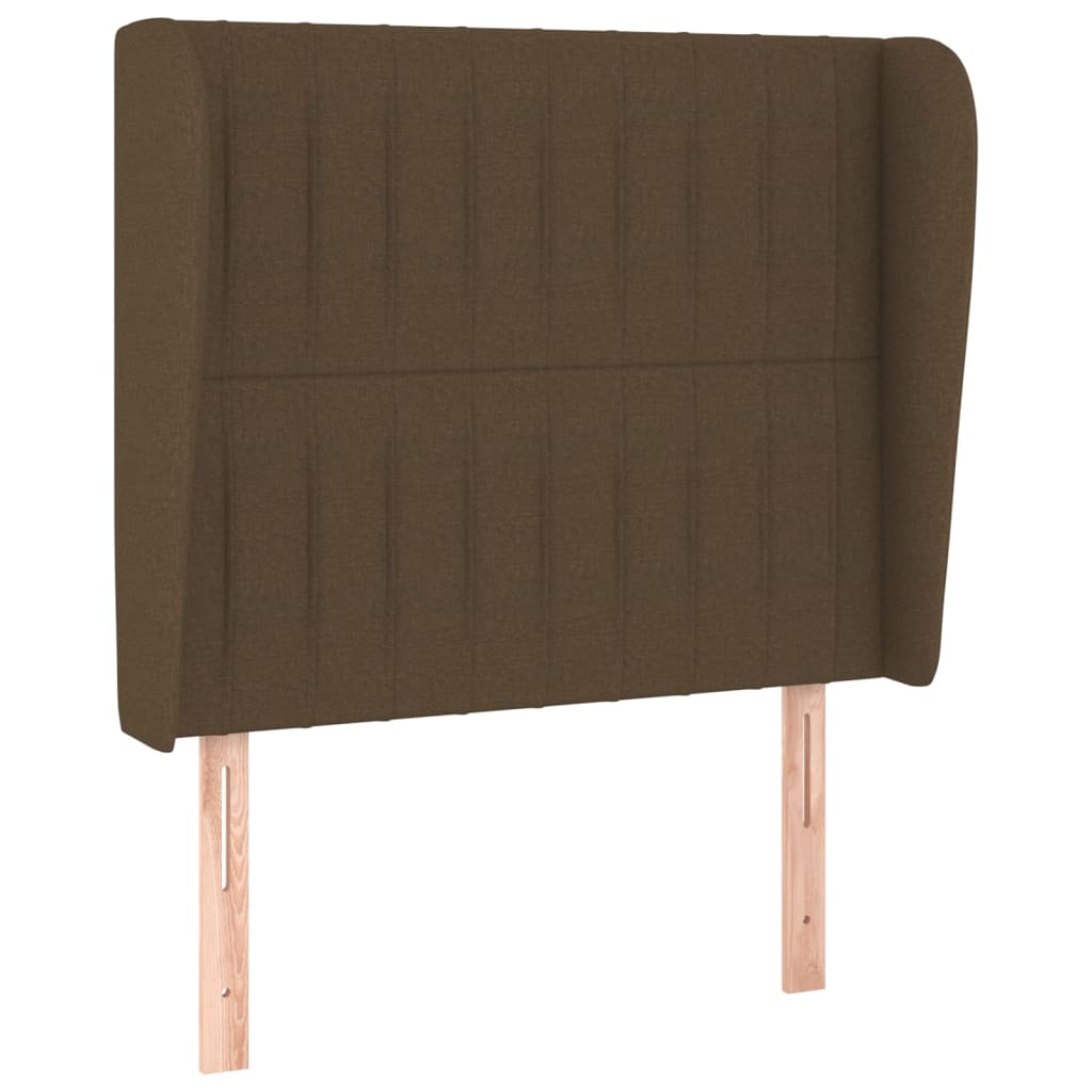 Hoofdbord met randen 83x23x118/128 cm stof donkerbruin Hoofdborden en voetborden | Creëer jouw Trendy Thuis | Gratis bezorgd & Retour | Trendy.nl